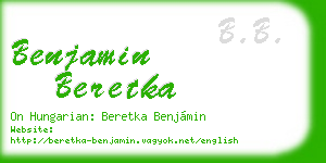 benjamin beretka business card